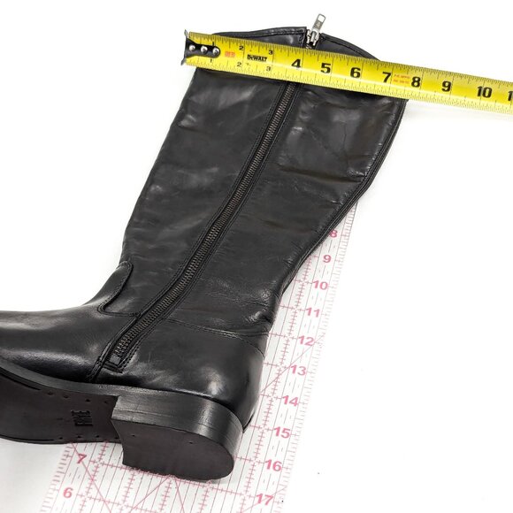 Frye Wmn Melissa Button Zipper Black Leather Equestrian Riding Tall Boots sz 8.5 - Picture 10 of 11